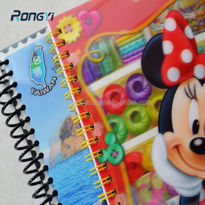 Spiral Notebook Cover 3D Lenticular Notebook Exercise Book for School Students