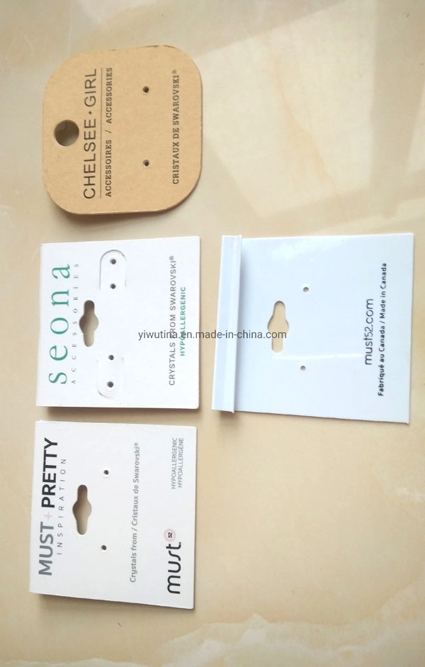 Custom Logo PVC Jewelry Display Custom Printed Necklace Earrings Cards Bracelet Ring Jewelry Packaging Cards