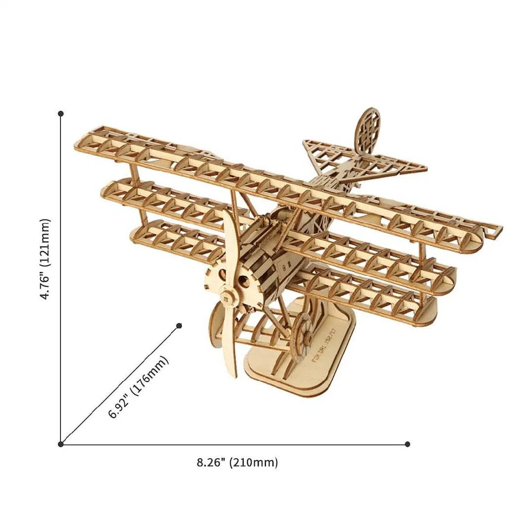 Educational Toys Modern 3D Wooden Plane Puzzle