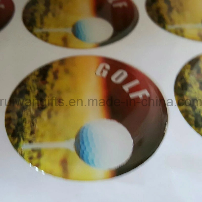 Custom 3D Epoxy Resin Dome Sticker with Logo Printed