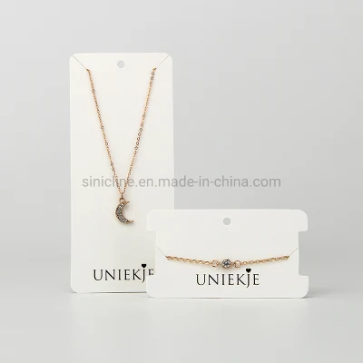 Customized Logo Printing Packaging Paper Necklace Display Jewelry Card