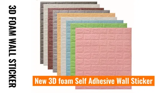 Interior Home Decoration Waterproof 3D Self Adhesive Wallpaper PE Foam Brick Wall Sticker