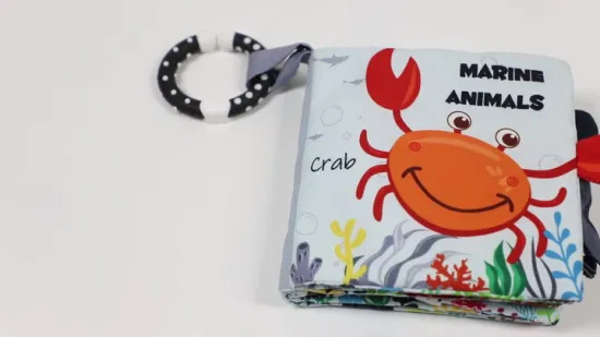 Animals Tail Cloth Books 3D Rustle Sound Soft Cloth Reading Educational Baby Toys Newborn Intelligence Toddler Gift