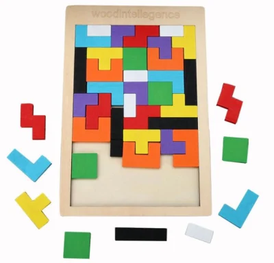 Tetris Building Blocks 3D Wooden Puzzle Children′ S Intellectual Thinking Development for Boys and Girls Educational Toy