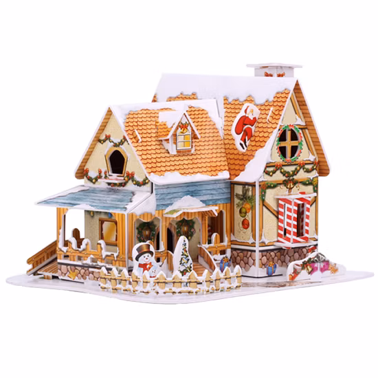 Hot Sales Xmas 3D Puzzle Famous Architecture Building Magic Rompecabezas 3D Toys Merry Christmas Gifts for Children