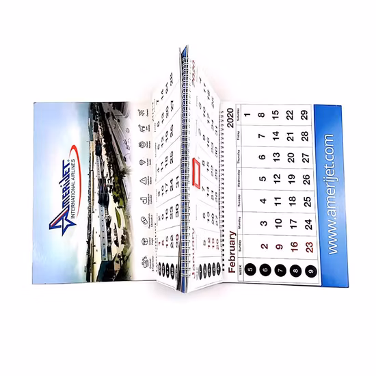 3D Lenticular Wall Calendar Offset Printing Daily Calendar Three Fold Calendar