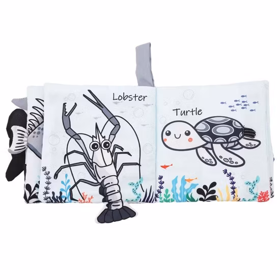 Animals Tail Cloth Books 3D Rustle Sound Soft Cloth Reading Educational Baby Toys Newborn Intelligence Toddler Gift