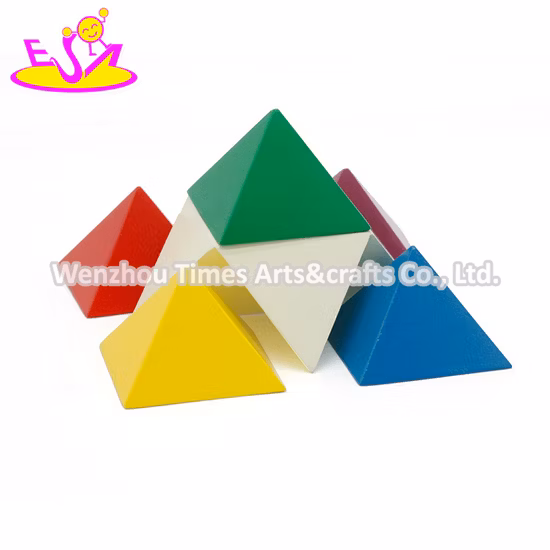 New Hottest 3D Triangle Blocks Wooden Pyramid Puzzle for Children Education W13e073