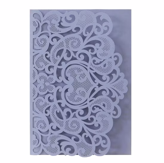 3D Castle Laser Hollowing Wedding Invitation Card Greeting Card with Sheet