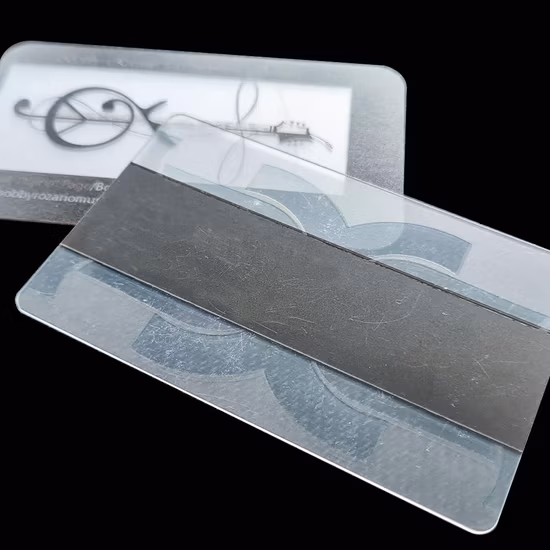 Low Cost Newest Design Full Color 3D Clear Plastic PVC Translucent Custom Logo Printed Business Cards