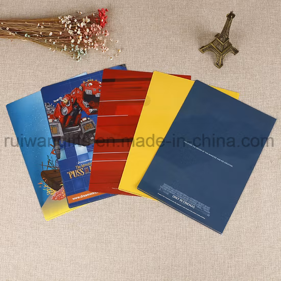 A4 Size 3D Lenticular File Folder, Plastic PP Folder with Logo Printing
